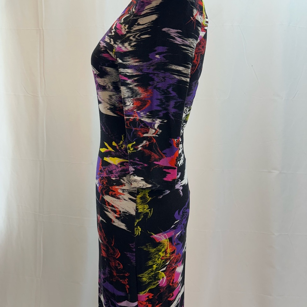 Alice + Olivia Multicolor Abstract Long Sleeve Dress - Picture 3 of 5